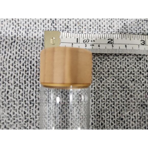 Coffee Bean Storage Tubes Set 14pc Glass Vials w/ Wood Lids + Stand - Picture 5 of 7